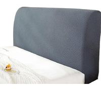 Funda elástica para cabecero de cama, funda de cabecera de cama de jacquard, lavable, a prueba de polvo, para decoración de dormitorio (gris oscuro, Queen: 150-170 cm)