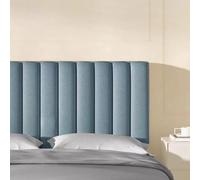Funda elástica para cabecero de cama, todo incluido, para protección de espalda, a prueba de polvo, lavable, color azul (75 pulgadas)