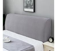 Funda Elástica para Cabecero Tamaño King Size, Lavable Y A Prueba De Polvo, De Tela Gruesa Gris Claro, Elegante Funda para La Decoración del Hogar, Light Grey Cal King/71-78