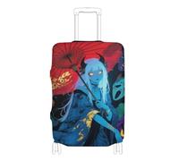 Funda elástica para equipaje de viaje, a prueba de arañazos, accesorios de viaje, para equipaje de 18 a 32 pulgadas, fantasmas femeninos de pelo blanco en ukiyo-e, XL 29-32 in