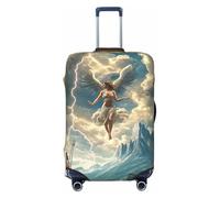 Funda elástica para equipaje de viaje, antiarañazos, diseño de dioses y héroes de la antigua Grecia, Black, L