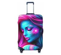 Funda elástica para equipaje de viaje con diseño de diosa de reacción UV, protector de maleta, funda de equipaje con impresión antiarañazos, Black, S