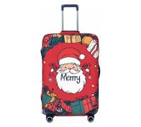 Funda elástica para equipaje de viaje con diseño de Papá Noel, antiarañazos, Black, S