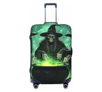 Funda elástica para equipaje de viaje con diseño de tres brujas en un bosque oscuro, protector de maleta, funda de equipaje con impresión antiarañazos, Black, M