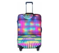 Funda elástica para equipaje de viaje, diseño retro, antiarañazos, para pista de baile y discoteca, Black, L