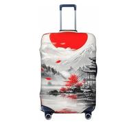 Funda elástica para equipaje de viaje japonesa Mangrove and Sunshine, protector de maleta, funda de equipaje impresa antiarañazos, Black, M