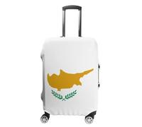 Funda Elástica para Equipaje De Viaje Lavable Y Reutilizable para Maletas De 18 A 32 Pulgadas con Estampado De La Bandera De Chipre (Talla S)