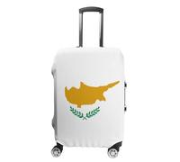 Funda Elástica para Equipaje De Viaje Lavable Y Reutilizable para Maletas De 18 A 32 Pulgadas con Estampado De La Bandera De La República De Chipre (Talla L)