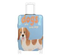 Funda elástica para equipaje, lavable, para maleta, accesorios de viaje, para equipaje de 18 a 32 pulgadas, Just a girl who loves dogs, L 26-28 in