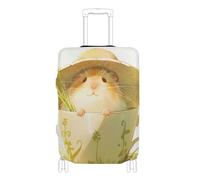 Funda elástica para equipaje, resistente a los arañazos, ajuste para maleta, accesorio de viaje, para equipaje de 18 a 32 pulgadas, Cute Hamster, L 26-28 in