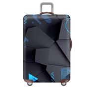 Funda Elástica para Maleta con Diseño de Panal de Abeja Funda Antipolvo para Maleta con Ruedas Luggage Cover con Estampado Geométrico Sencillo Accesorios para Maletas (M,Pattern 4)