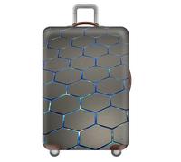 Funda Elástica para Maleta con Diseño de Panal de Abeja Funda Antipolvo para Maleta con Ruedas Luggage Cover con Estampado Geométrico Sencillo Accesorios para Maletas (M,Pattern 1)