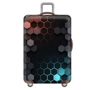 Funda Elástica para Maleta con Diseño de Panal de Abeja Funda Antipolvo para Maleta con Ruedas Luggage Cover con Estampado Geométrico Sencillo Accesorios para Maletas (M,Pattern 6)
