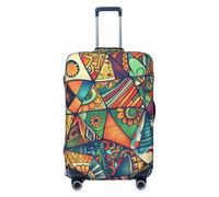 Funda elástica para Maleta con diseño geométrico de Mandala Floral étnico, para Maletas de 18 a 21 Pulgadas