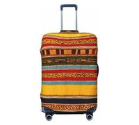Funda elástica para maleta con estampado de nativos americanos, a la moda, lavable, se adapta a equipaje de 18 a 32 pulgadas, Negro, X-Large