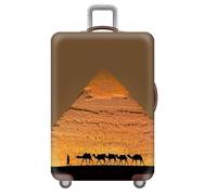 Funda EláStica para Maleta De Viaje,Arquitectura Ciudad Cielo Estrellado Mundo Submarino Animales AntiarañAzos Funda Protectora para Maleta,Lavable Personalizada Luggage Cover (Naranja,S(18-21inch))