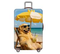 Funda EláStica para Maleta,Playa Animales Mascotas Fundas para Maletas,Funda para Equipaje para Viajes,Lavable,AntiarañAzos,A Prueba De Polvo,Luggage Cover,NiñOs,Adultos (Perro,M(22-24inch))
