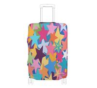 Funda elástica para maletas a prueba de polvo, accesorios de viaje, para equipaje de 18 a 32 pulgadas, Las coloridas estrellas de dibujos animados están a la moda, L 26-28 in