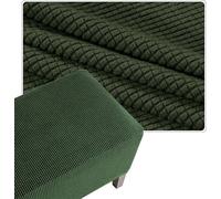 Funda Elástica para Puf/Puff Cuadrado, Protectora de Tela Jacquard con Borde Antideslizante para Ottoman, Poggiapies o Sillón - 40x40 50x50 60x60 cm, Lavable(Army-Green,32x32in/80x80cm)