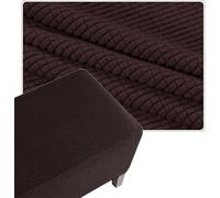 Funda Elástica para Puf/Puff Cuadrado, Protectora de Tela Jacquard con Borde Antideslizante para Ottoman, Poggiapies o Sillón - 40x40 50x50 60x60 cm, Lavable(Brown,40x40in/100x100cm)