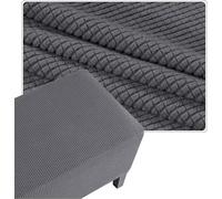 Funda Elástica para Puf/Puff Cuadrado, Protectora de Tela Jacquard con Borde Antideslizante para Ottoman, Poggiapies o Sillón - 40x40 50x50 60x60 cm, Lavable(Dark-Gray,40x40in/100x100cm)