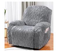 Funda elástica para reclinable, funda para silla reclinable con bolsillo lateral, patrón geométrico de rayas, protector de muebles apto para mascotas (estilo 2, 2 plazas)