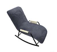 Funda elástica para reclinable, tela de forro polar suave, lavable a máquina, protección completa para sala de estar, balcón, gris oscuro, marrón, verde, beige (gris)