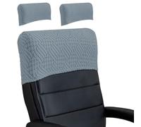 Funda elástica para reposacabezas de silla de oficina - Protector minimalista de respaldo elástico, color sólido grueso y suave, funda deslizante para silla de escritorio, silla de jefe, silla de