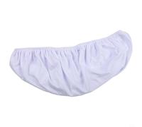 Funda elástica para silla de comedor de 50 cm para asientos cuadrados | Diseño de borde elástico, ajuste cómodo en sillas redondas cuadradas oblongas, evita resbalones, tela (blanco)