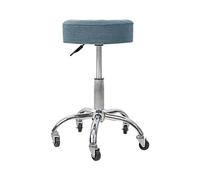 Funda elástica para silla, funda redonda para cojín de asiento, funda protectora suave para taburete, funda para asiento de silla, funda protectora Fundas redondas para taburete 32-38 cm,Gray Blue