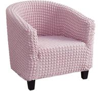Funda Elástica para Sillón con Jacquard - Cubresillones Universales de 1 Plaza - Funda Transpirable para Sillón Club, Butaca y Cóctel - Fácil Instalación y Lavado(Light Pink)