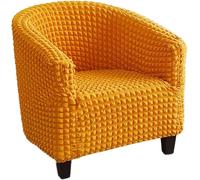 Funda Elástica para Sillón con Jacquard - Cubresillones Universales de 1 Plaza - Funda Transpirable para Sillón Club, Butaca y Cóctel - Fácil Instalación y Lavado(Gold)