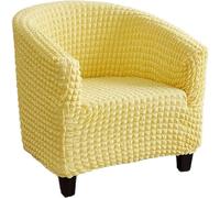 Funda Elástica para Sillón con Jacquard - Cubresillones Universales de 1 Plaza - Funda Transpirable para Sillón Club, Butaca y Cóctel - Fácil Instalación y Lavado(Yellow)