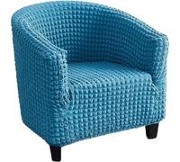 Funda Elástica para Sillón con Jacquard - Cubresillones Universales de 1 Plaza - Funda Transpirable para Sillón Club, Butaca y Cóctel - Fácil Instalación y Lavado(Blue)