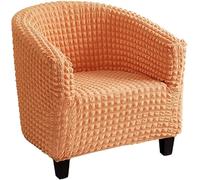Funda Elástica para Sillón con Jacquard - Cubresillones Universales de 1 Plaza - Funda Transpirable para Sillón Club, Butaca y Cóctel - Fácil Instalación y Lavado(Orange)