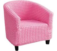 Funda Elástica para Sillón con Jacquard - Cubresillones Universales de 1 Plaza - Funda Transpirable para Sillón Club, Butaca y Cóctel - Fácil Instalación y Lavado(Pink)