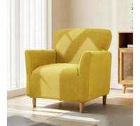 Funda elástica para sillón con reposabrazos, funda elástica de jacquard para sillón, funda suave para sillones y sillas tapizadas, ajuste universal, para proteger contra manchas, pelos y desgaste