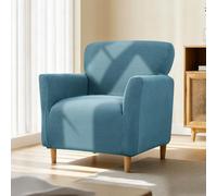 Funda elástica para sillón con reposabrazos, funda elástica de jacquard para sillón, funda suave para sillones y sillas tapizadas, ajuste universal, para proteger contra manchas, pelos y desgaste