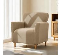 Funda elástica para sillón con reposabrazos, funda elástica de jacquard para sillón, funda suave para sillones y sillas tapizadas, ajuste universal, para proteger contra manchas, pelos y desgaste
