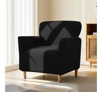 Funda elástica para sillón con reposabrazos, funda elástica de jacquard para sillón, funda suave para sillones y sillas tapizadas, ajuste universal, para proteger contra manchas, pelos y desgaste
