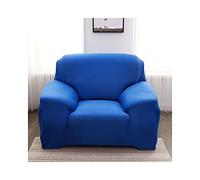 Funda elástica para sillón, funda de sofá de un solo asiento, color azul oscuro, protector de muebles, tela de poliéster, funda de sofá de 1 plaza, ajuste elástico