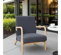Funda Elástica para Sillón Individual Y Club, con Cremallera, Tela Suave Lavable - Protectora Decorativa para Salón O Comedor(Dark Grey,2ps)