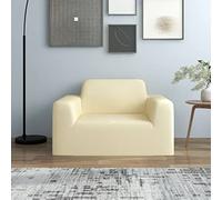 Funda elástica para sillón ZEYUAN, Poliéster Jersey Crema, Funda Sofa, Funda Chaise Longue, Funda Sofa Elástica, Funda Sofa Relax