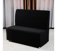 Funda Elástica para Sofá Cama Sin Brazos De 2 Plazas, Suave Y Antideslizante, Protector Desenfundable para Futón Y Sillón Sin Reposabrazos(Black,Double-Sided Seat)