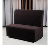 Funda Elástica para Sofá Cama Sin Brazos De 2 Plazas, Suave Y Antideslizante, Protector Desenfundable para Futón Y Sillón Sin Reposabrazos(Dark Coffee,Single-Sided Seat)