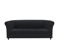 Funda elástica para sofá Chesterfield, funda antideslizante para sofá de 3 plazas con reposabrazos y fundas de cojín, protector de muebles gris oscuro para un fácil cuidado y estilo