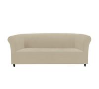 Funda elástica para sofá Chesterfield, protector de muebles antideslizante con reposabrazos y fundas de cojín, tamaño XL, color beige, y elegante funda de sofá para una fácil actualización de la