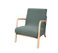 Funda elástica para sofá con reposabrazos, color sólido, funda para silla de lectura, diseño moderno de patas de madera para el hogar, hotel y bar, colección de decoración (gris)