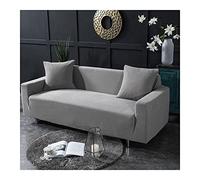 Funda elástica para sofá de 1 plaza, protector de sofá de un solo asiento, tela de poliéster gris plateado para sofá de 1 plaza, funda elástica para protección de muebles