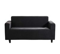 Funda elástica para sofá de 4 plazas, antideslizante, estampada, funda elástica para muebles, funda de sofá negra para mejorar la decoración del hogar